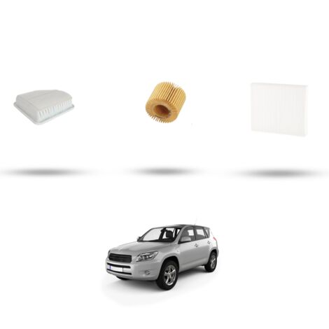 Kit tagliando 3 filtri compatibile con Toyota Rav 4 III 2.0 VVT-i 112Kw dal 2006 al 2013 (1/4)