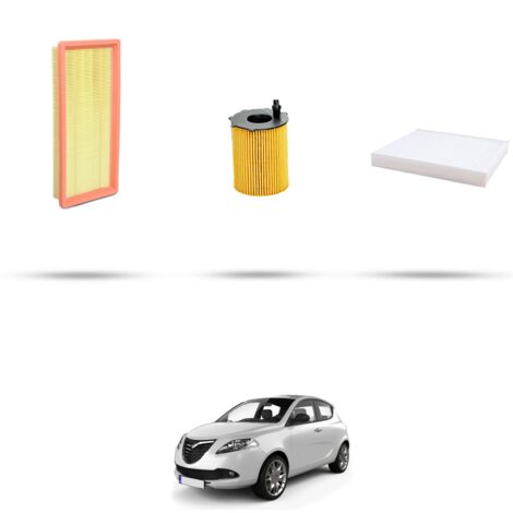 Kit tagliando 3 filtri compatibile con Lancia Ypsilon II (312) 0.9 CNG 63kw dal Dal 2011 (1/4)