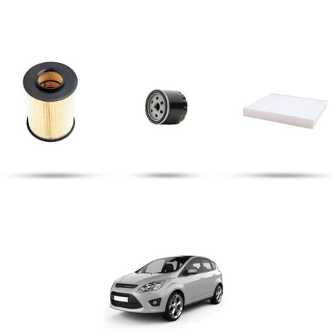Kit tagliando 3 filtri compatibile con Ford C-Max II 1.6 92kw dal 2010 (1/4)