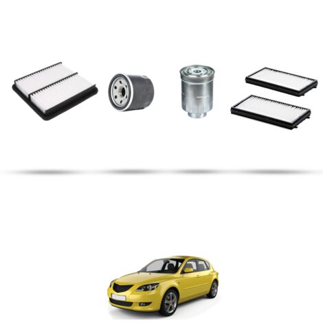 Kit tagliando 4 filtri compatibile con Mazda 3 (BK) 2.0 CD 105kw dal 2007 al 2009 (1/5)