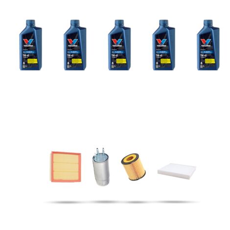Kit tagliando 4 FILTRI e 5L OLIO compatibile con Fiat Grande Punto 1.9 Multijet 85kw dal 2006 (1/5)