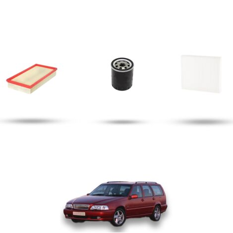 Kit tagliando 3 filtri compatibile con Volvo V70 2.0 20V Turbo 132Kw dal 97 al 2000 (1/4)