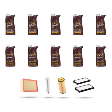 Kit tagliando 4 FILTRI e 10L OLIO compatibile con Bmw serie 7 (E65,E66) 745d 242kw dal 2005 (1/5)