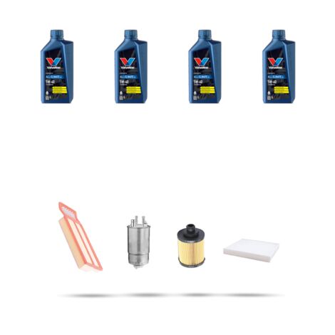 Kit tagliando 4 FILTRI e 4L OLIO compatibile con Fiat Grande Punto 1.3 D Multijet 55kw dal 2005 (1/5)