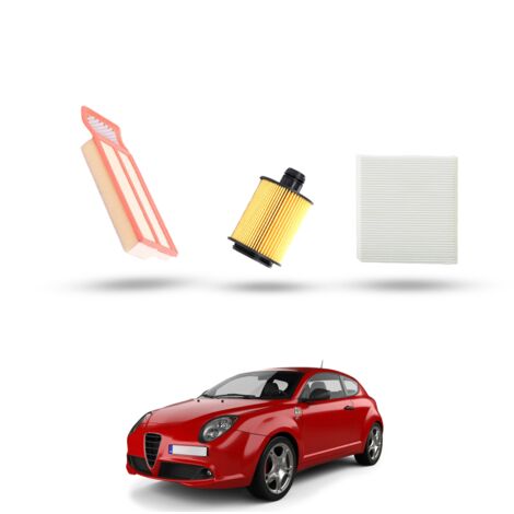 Kit Tagliando 3 filtri compatibile con Alfa Romeo Mito (955) 1,3 jtdm 59kw dal 2013 (1/4)