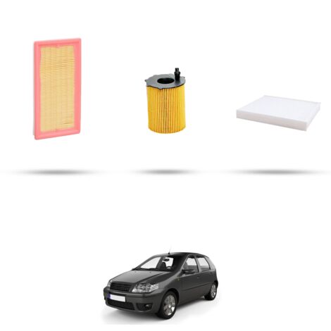 Kit tagliando 3 filtri compatibile con Fiat Punto III 0.9 Twin Airturbo 77kw dal 2014 (1/4)