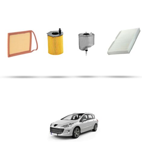 Kit tagliando 4 filtri compatibile con Peugeot 308 1.6 Hdi 68kw Dal 2010 (1/5)