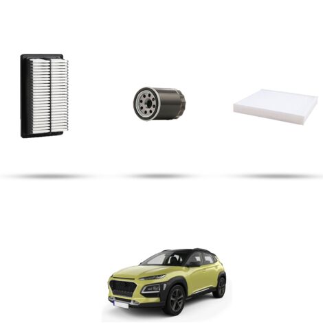 Kit tagliando 3 filtri compatibile con Hyundai Kona 1.0 T-GDI Hybrid 88kw dal 2020 (1/4)