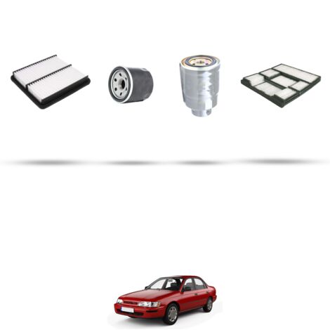 Kit tagliando 4 filtri compatibile con Toyota Corolla VIII 2.0 D 53kw Dal 1997 (1/5)