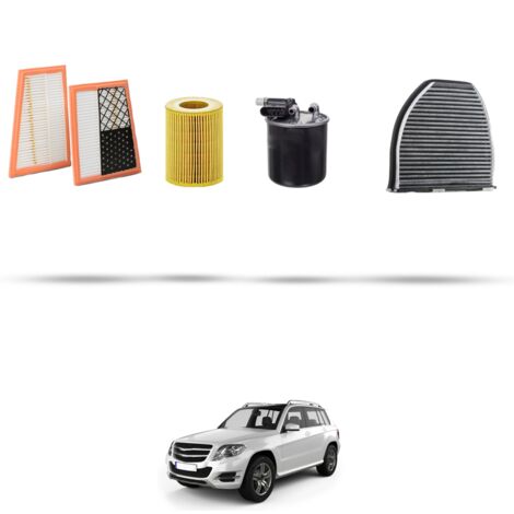 Kit tagliando 4 filtri compatibile con Mercedes GLK (X204) 320 CDI 165kw Dal 2008 al 2009 (1/5)
