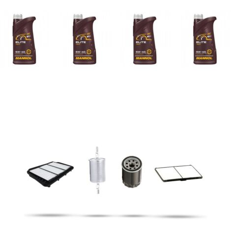 Kit tagliando 4 FILTRI e 4L OLIO compatibile con Chevrolet Nubira II 1.8 16v 90kw dal 2003 (1/5)