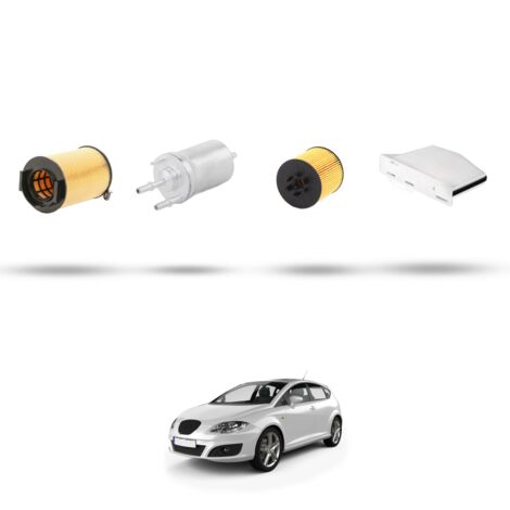 Kit tagliando 4 filtri compatibile con Seat Leon II 1.4 TSI 92Kw dal 2007 al 2012 (1/5)
