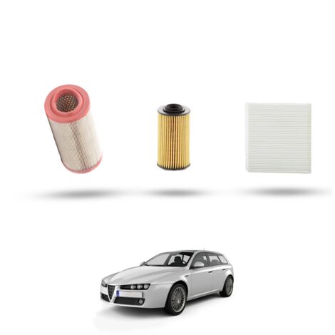 Kit Tagliando 4 filtri compatibile con Alfa Romeo 159 (939) 3.2 JTS V6 24v 191kw dal 2005 al 2011 (1/5)