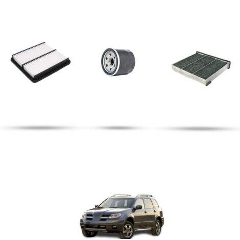 Kit tagliando 3 filtri compatibile con Mitsubishi Outlander I (CUW) 2.0 16V Turbo 148kw dal 2004 (1/4)