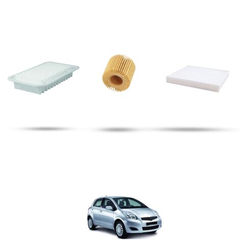 Kit tagliando 3 filtri compatibile con Daihatsu Charade VIII 1.33 dual VVt-i 73kw dal 2011 (1/4)