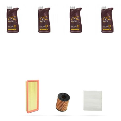 Kit tagliando 4 FILTRI e 4L OLIO compatibile con Alfa Romeo Mito (955) 1.4 TB 16v 77kw dal 2009 (1/4)