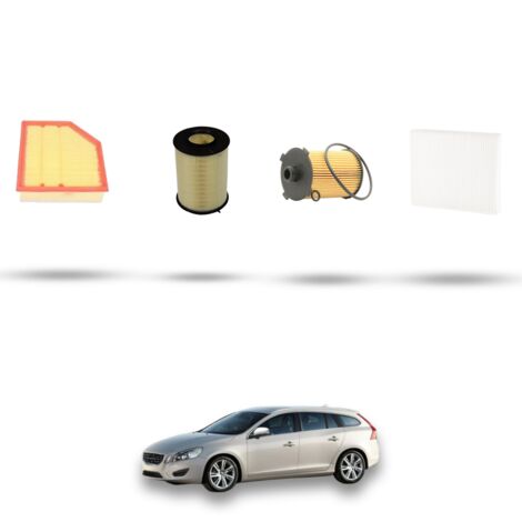 Kit tagliando 4 filtri compatibile con Volvo V60 2.4 D5 158Kw dal 2011 (1/5)