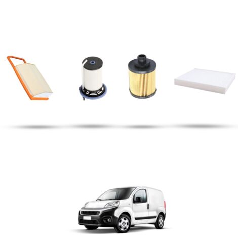 Kit tagliando 4 filtri compatibile con Fiat Fiorino 1.3 Multijet 16V 70kw dal 2010