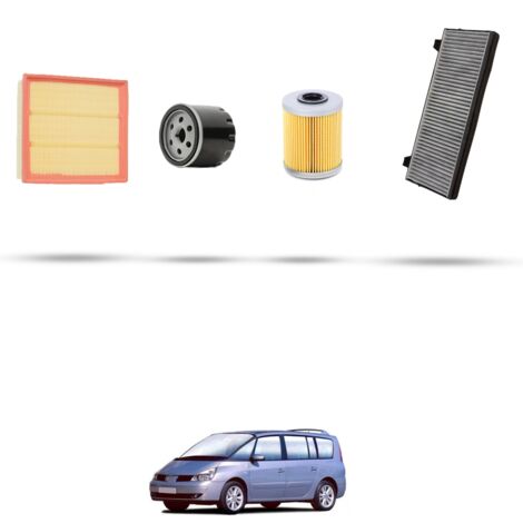 Kit tagliando 4 filtri compatibile con Renault Espace IV 1.9 Dci 88kw dal 2002 (1/5)