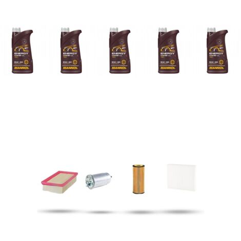 Kit tagliando 4 FILTRI e 5L OLIO compatibile con Vw Golf IV (1j1 1j5) 1.9 TDI 74kw Dal 2000 al 2006 (1/5)