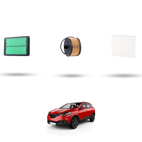 Kit tagliando 3 filtri compatibile con Renault Kadjar (HFE) 1.3 Tce 103kw dal 2018 (1/4)
