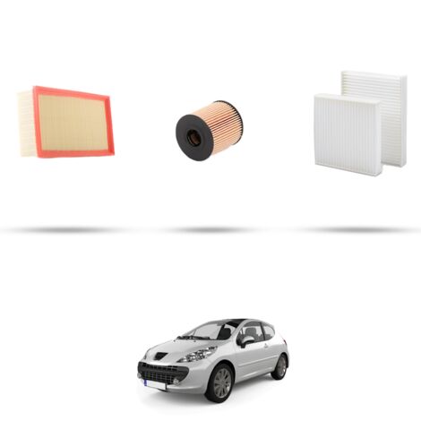 Kit tagliando 3 filtri compatibile con Peugeot 207 1.6 16v Turbo 128kw dal 2007 (1/4)