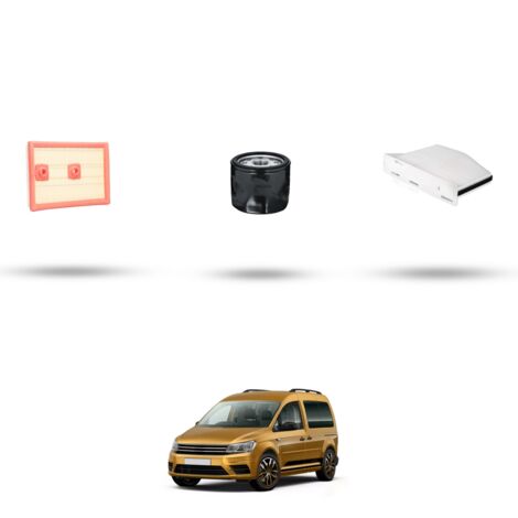 Kit tagliando 3 filtri compatibile con Vw Caddy IV (2K SA SE) 1.4 TGI 92kw Dal 2015 (1/4)