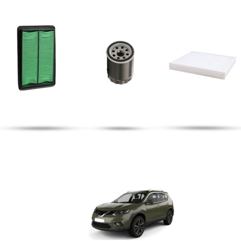 Kit tagliando 3 filtri compatibile con Nissan X-Trail (T32) 2.0 106kw Dal 2014 (1/4)