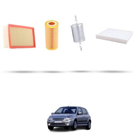 Kit tagliando 4 filtri compatibile con Renault Clio II 1.2 16v 55kw Dal 2001 (1/5)