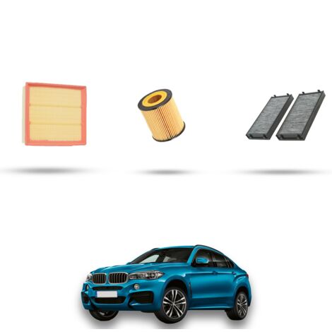 Kit tagliando 3 filtri compatibile con Bmw x6 (F16, F86) 35i 225kw dal 2014 (1/4)