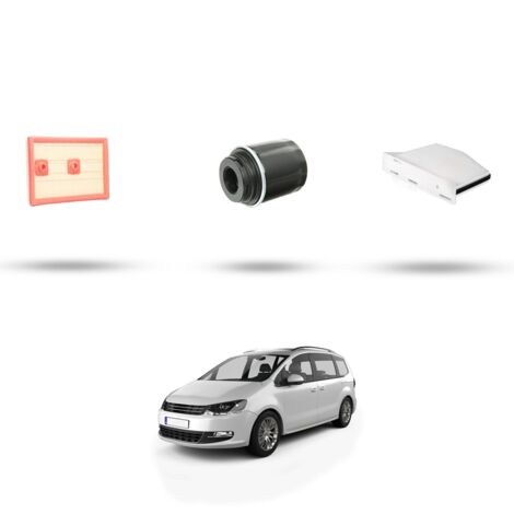 Kit tagliando 3 filtri compatibile con Vw Sharan II (7N) 1.4 TSI 110Kw dal 2010 (1/4)
