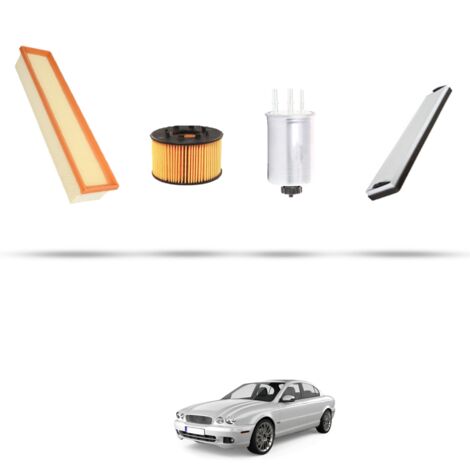 Kit tagliando 4 filtri compatibile con Jaguar X-Type (X400) 2.2 Diesel 107kw dal 2008 (1/5)