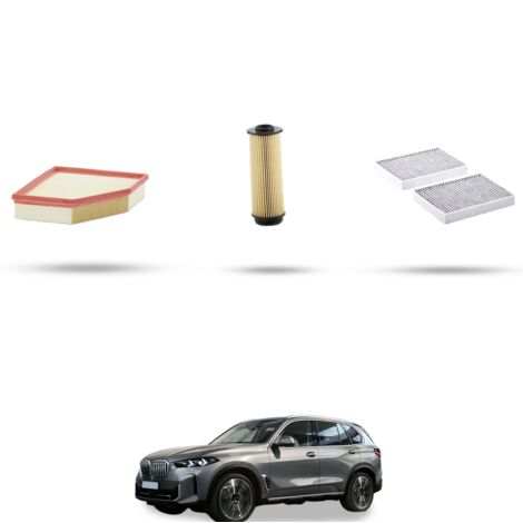 Kit tagliando 3 filtri compatibile con Bmw x5 (G05,F95) 40i hybrid 245kw dal 2020 (1/4)