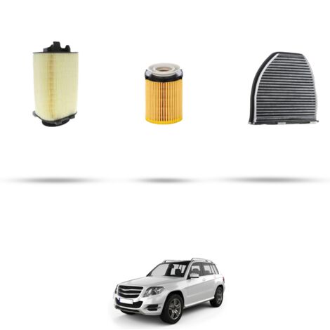 Kit tagliando 3 filtri compatibile con Mercedes GLK (X204) 200 135kw Dal 2013 al 2015
