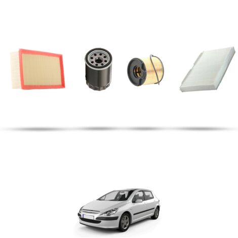 Kit tagliando 4 filtri compatibile con Peugeot 307 2.0 HDI FAp 79kw dal 2001 (1/5)