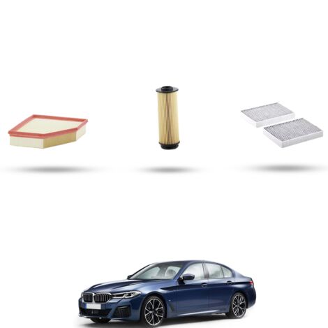 Kit tagliando 3 filtri compatibile con Bmw serie 5 (G30,G31,F90) 540i hybrid 245kw dal 2020 (1/4)