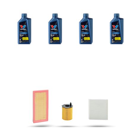 Kit tagliando 3 FILTRI e 4L OLIO compatibile con Alfa Romeo Mito (955) 0,9 Twin Air Turbo 63kw dal 2012 (1/4)