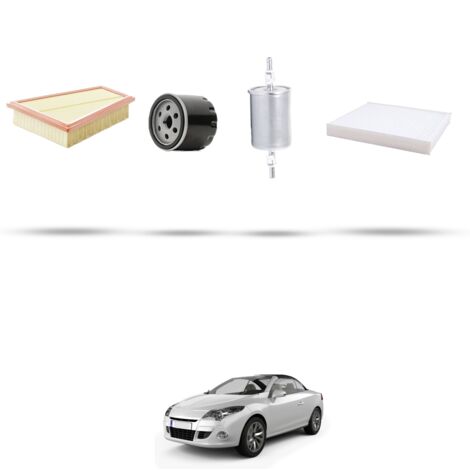 Kit tagliando 4 filtri compatibile con Renault Megame CC 1.6 16V 81Kw dal 2010 (1/5)