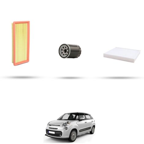 Kit tagliando 3 filtri compatibile con Fiat 500 L 1.4 70kw dal 2012 (1/4)
