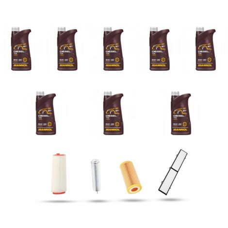 Kit tagliando 4 FILTRI e 8L OLIO compatibile con Bmw serie 3 (E90,E91,E92,E93) 330d 155kw dal 2005 (1/5)