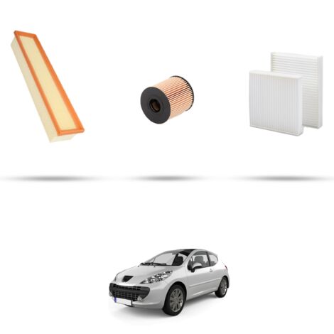 Kit tagliando 3 filtri compatibile con Peugeot 207 1.4 16v 65kw dal 2006 (1/4)