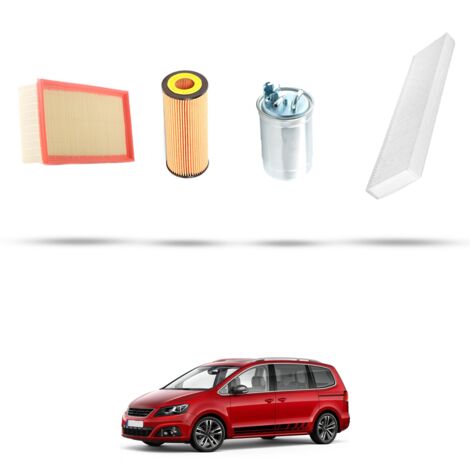 Kit tagliando 4 filtri compatibile con Seat Alhambra (7V) 1.9 Tdi 85kw dal 2000 al 2010 (1/5)