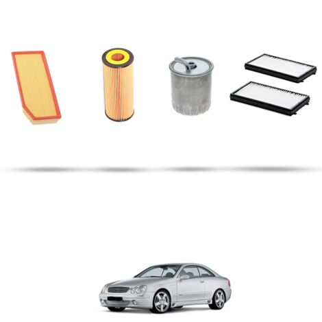 Kit tagliando 4 filtri compatibile con Mercedes Classe C (W203,C203,S203) C200 CDI 75kw Dal 2001 al 2007 (1/5)
