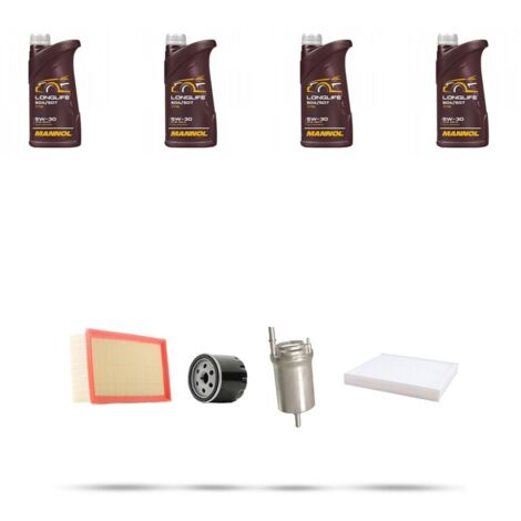 Kit tagliando 4 FILTRI e 4L OLIO compatibile con Skoda Fabia I (6Y2,6Y3,6Y5 ) 1.4 16v 55kw dal 1999 (1/5)