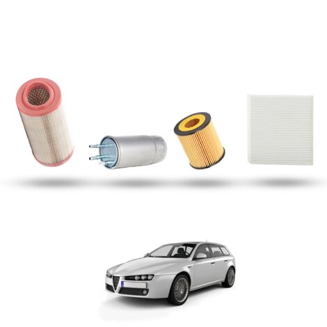 Kit Tagliando 4 filtri compatibile con Alfa Romeo 159 (939) 1.9 jtdm 16v 110kw dal 2005 al 2010 (1/5)