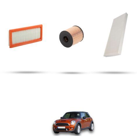 Kit tagliando 3 filtri compatibile con Mini Cooper II Clubman 1.6 S. Turbo 120kw Dal 2010 (1/4)