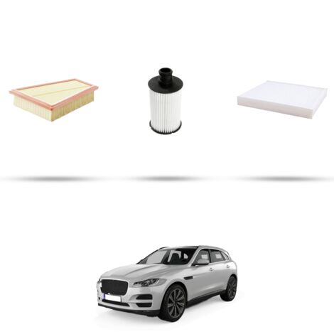 Kit tagliando 3 filtri compatibile con Jaguar F-Pace (X761) 3.0 280kw dal 2015 (1/4)