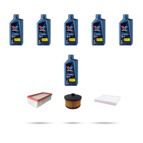 Kit tagliando 3 FILTRI e 6L OLIO compatibile con Renault Arkana 1.3 TCE 160 EDC 116Kw dal 2021