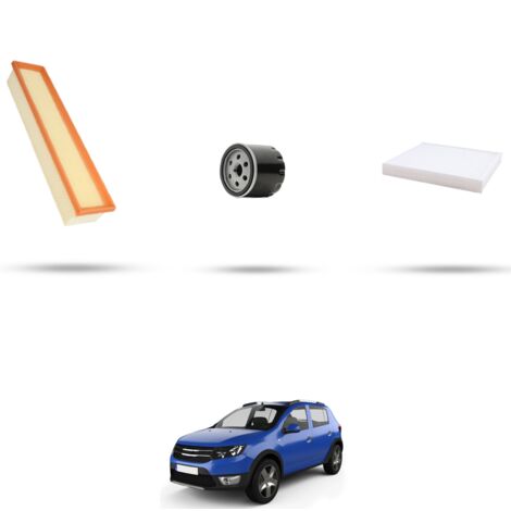 Kit tagliando 3 filtri compatibile con Dacia Sandero II 1.2 16v 55kw dal 2013 (1/4)