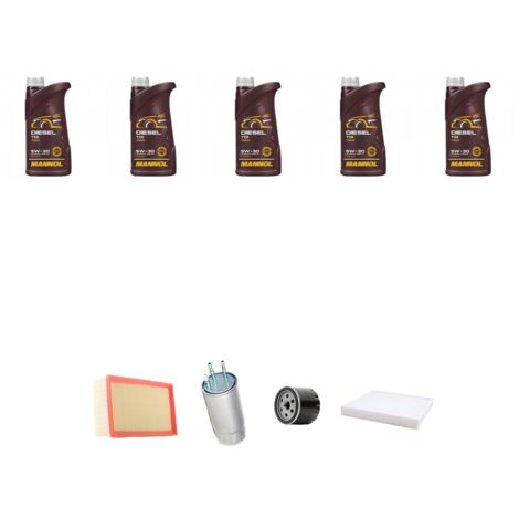 Kit tagliando 4 FILTRI e 5L OLIO compatibile con Fiat Bravo II 1.9 MJT 110kw dal 2007 al 2009 (1/5)
